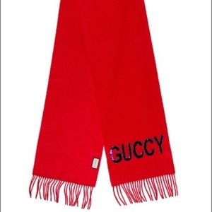 Gucci - Guccy Embellished Silk Scarf